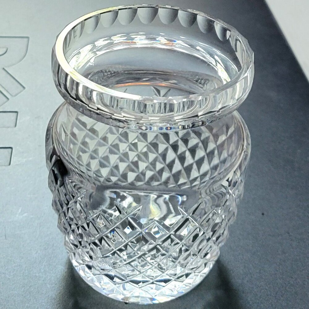 Waterford Crystal Alana Preserve Honey Jam Jar 4" Tall Small Open Pot ~ No Lid ~
